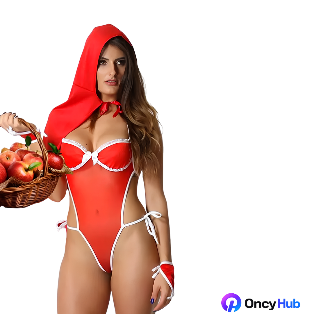 Fantasia Chapeuzinho Vermelho com Body em Tule e Capuz