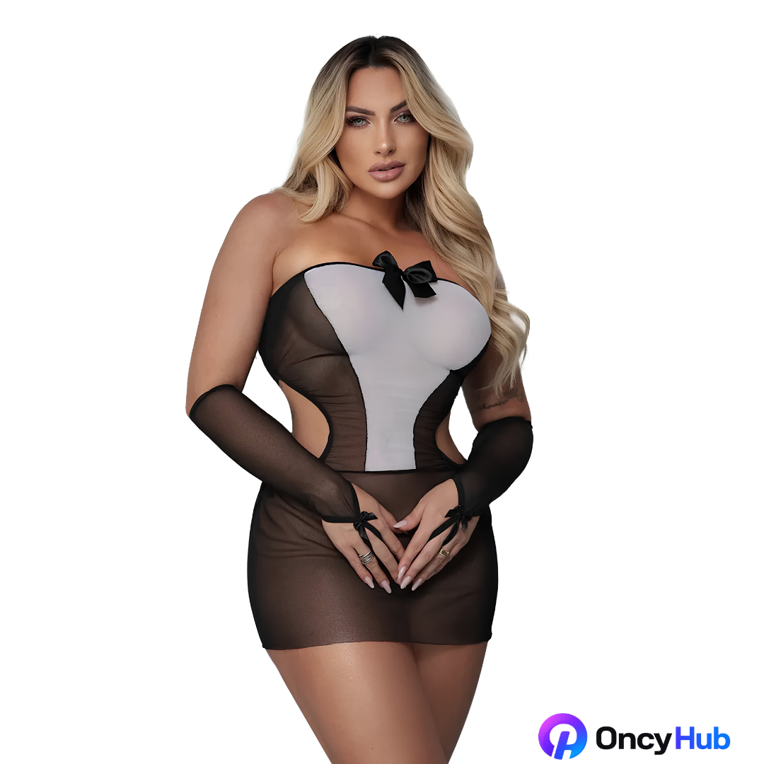 Fantasia Garçonete Sexy com Luvas Tallyta Moda Apimentada