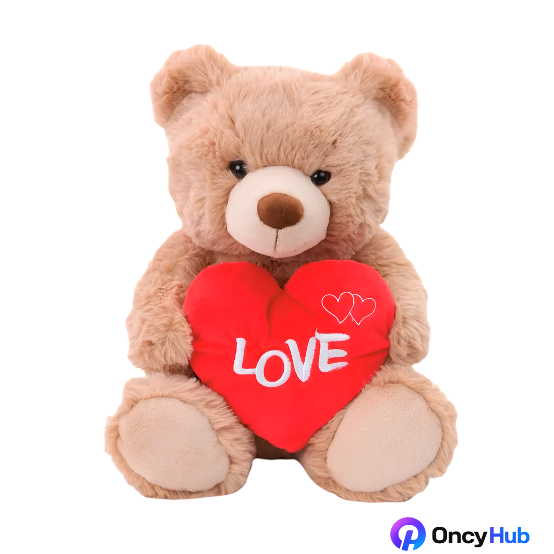 Urso em Pelúcia com Coração Love Cromus